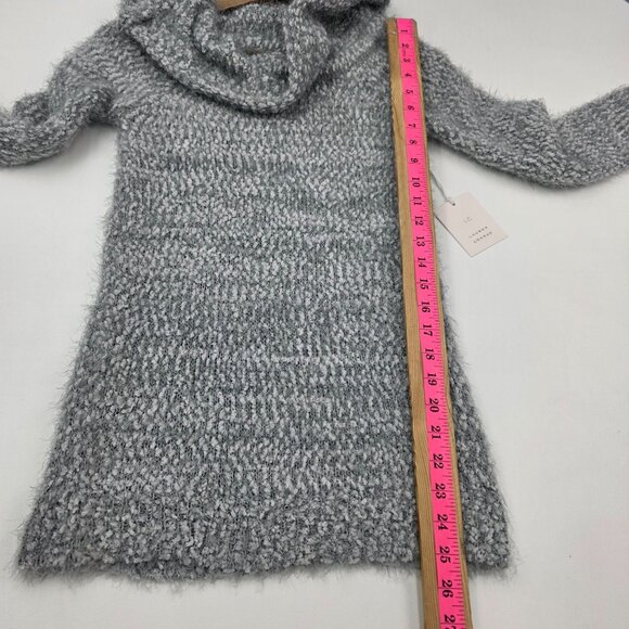 NEW Lauren Conrad Gray Eyelash Cowl Neck Sweater Womens Size S Soft Cozy Fuzzy - Picture 12 of 15